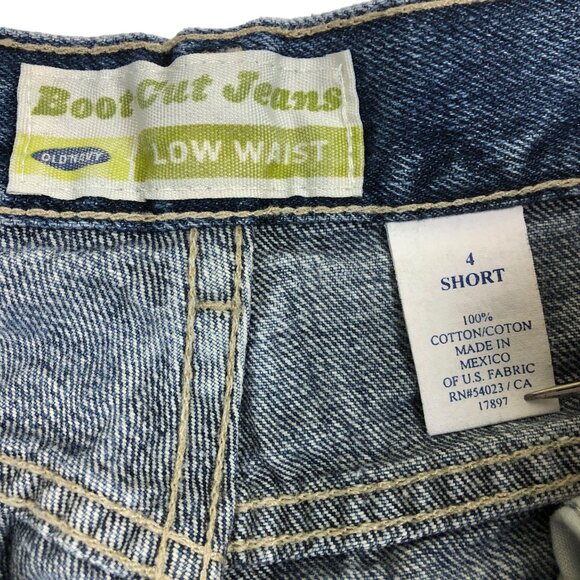 Old Navy Women's Bootcut Jeans Sz 4 Short (28 X 28.5) Low Waist All Cotton Blue - Picture 5 of 11